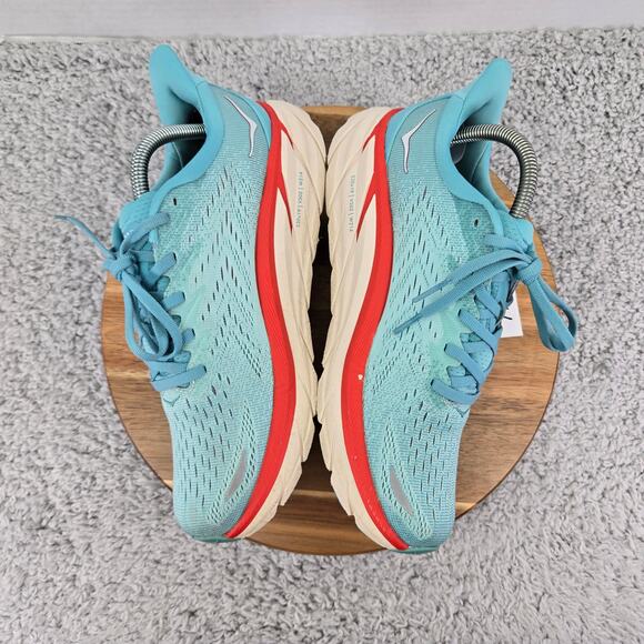 Hoka One One Clifton 8 Aquarella Eggshell Blue Gym Running Shoes Womens 9.5 B - Picture 7 of 12